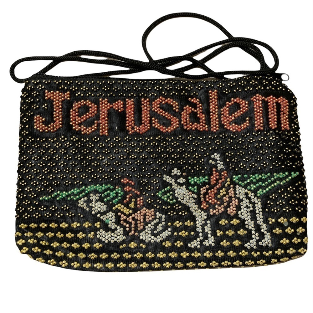 Beaded Crossbody Bag Jerusalem Travel Souvenier Vintage